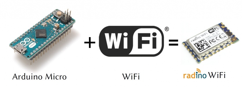 Arduino micro + WiFi = radino WiFi
